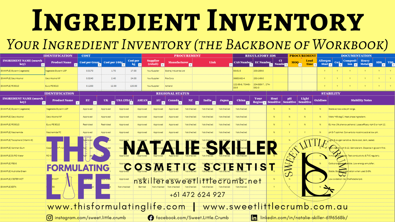 ingredient inventory, commercial & ingredient costing workbook tool ingredient inventory, commercial & ingredient costing workbook tool